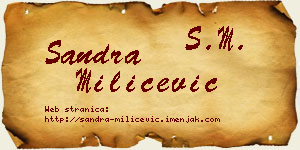 Sandra Milićević vizit kartica